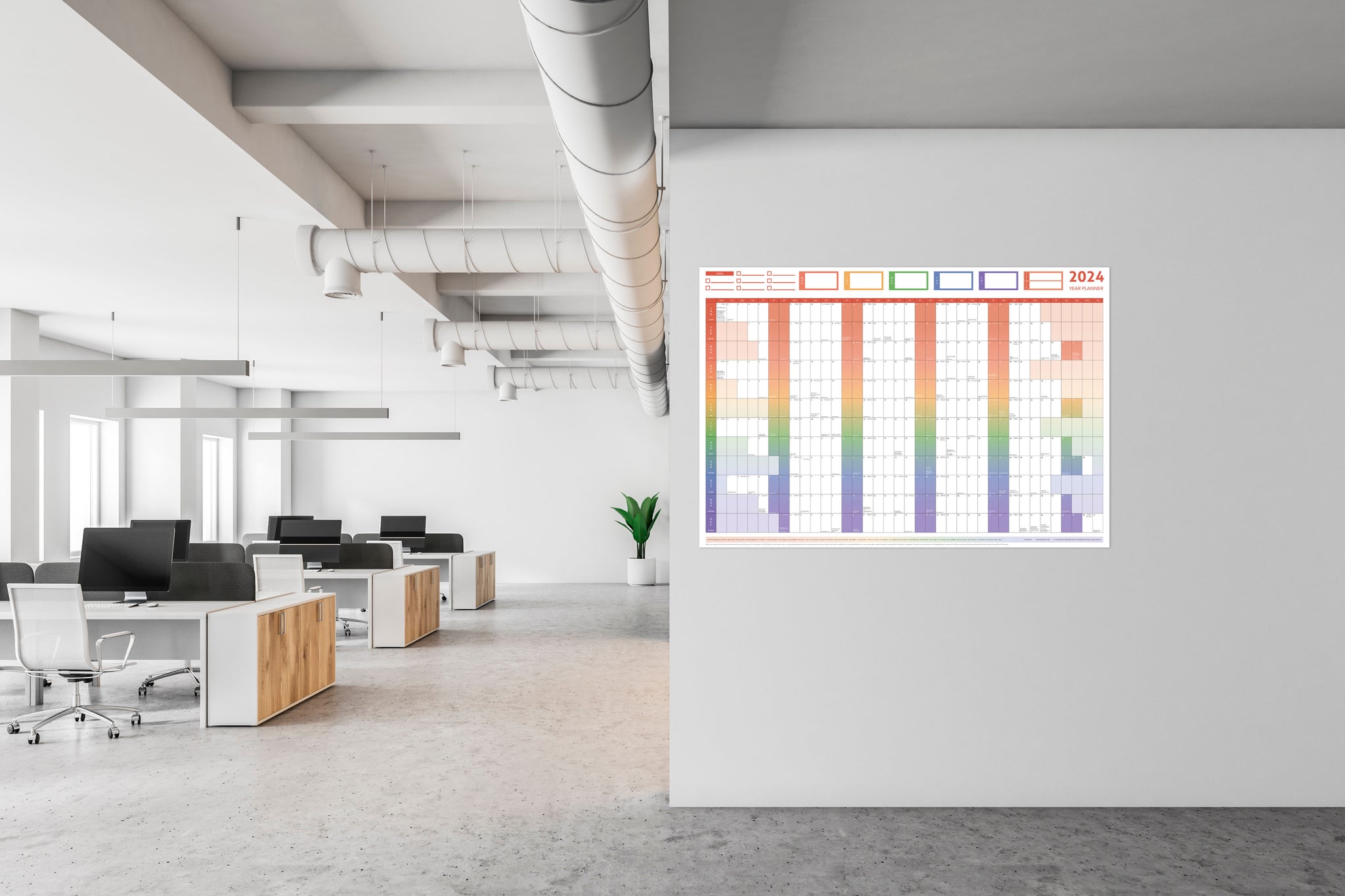 2024 GIANT YEAR WALL CHART AND HOLIDAY PLANNER Butler And Hill UK 2024 giant year wall chart and holiday planner butler and hill uk
