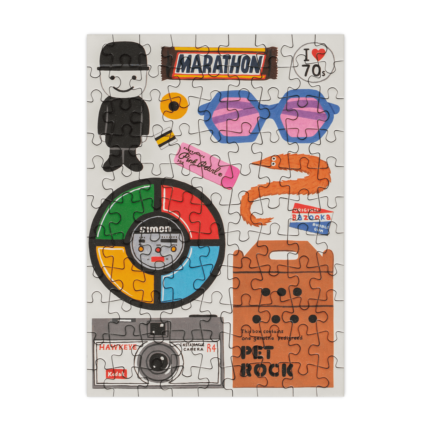 Retro 70's 99 Piece Mini Jigsaw Puzzle