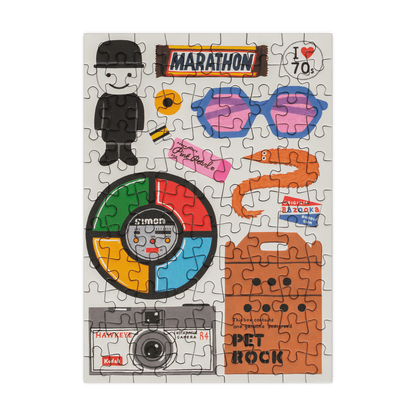 Retro 70's 99 Piece Mini Jigsaw Puzzle