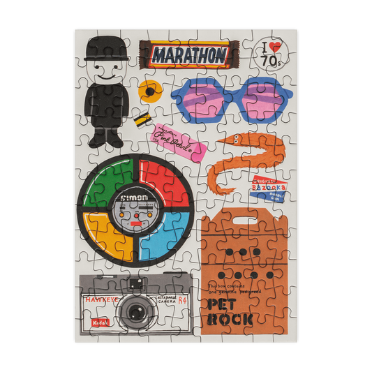 Retro 70's 99 Piece Mini Jigsaw Puzzle