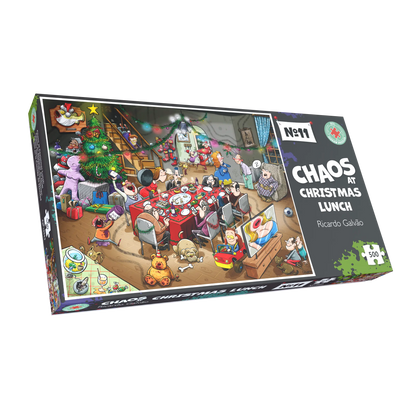 Chaos at Christmas Lunch - No. 11 1000 or 500 Piece Jigsaw Puzzles