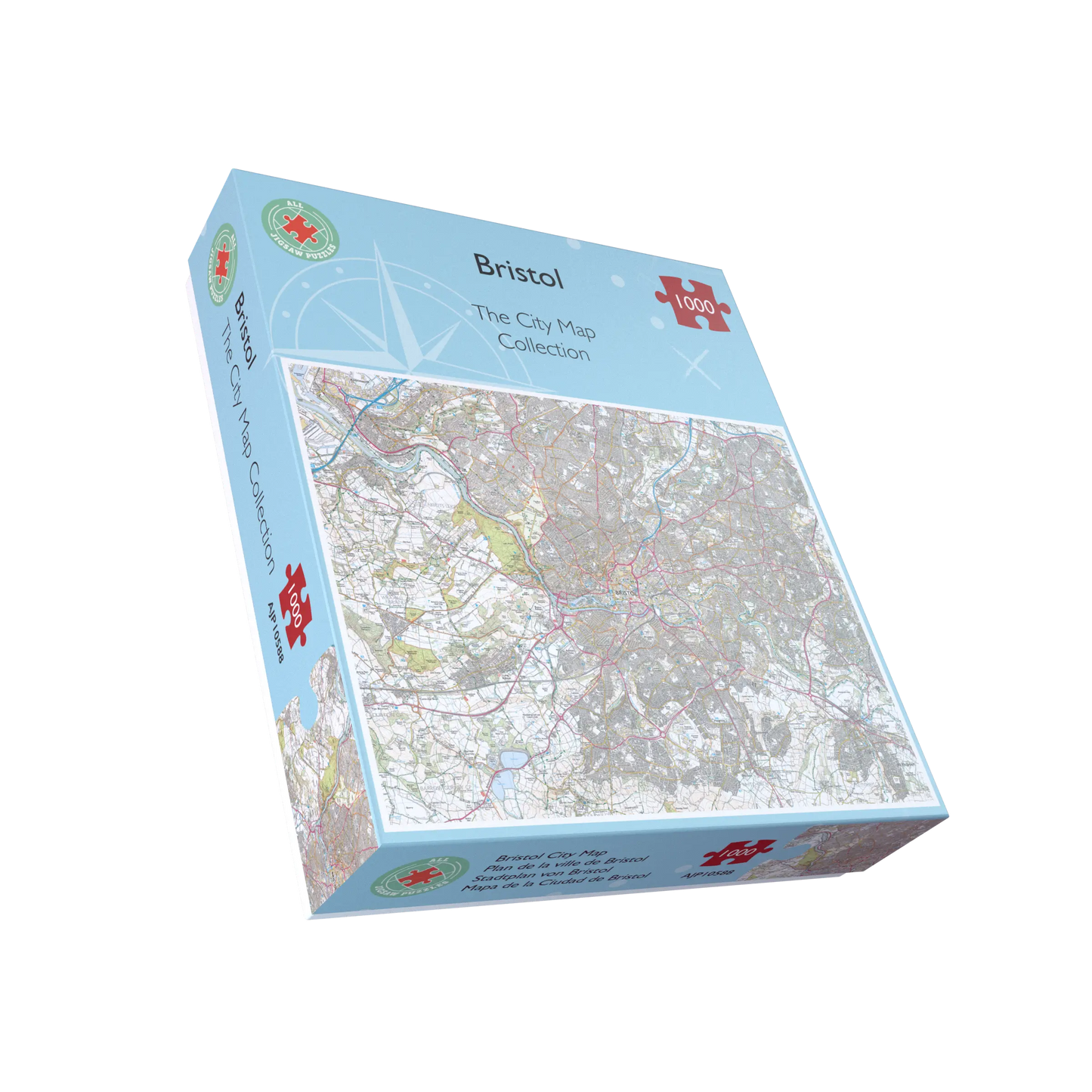 Bristol City Map 1000 Piece Jigsaw Puzzle