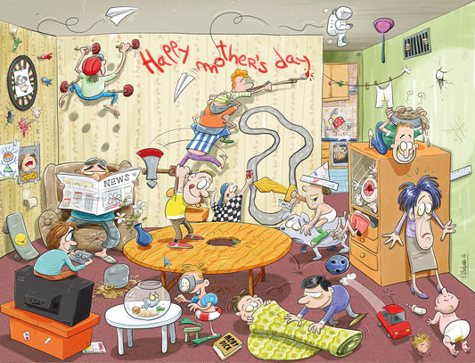 Chaos on Mother's Day - No.4 1000 or 500 Piece Jigsaw Puzzle