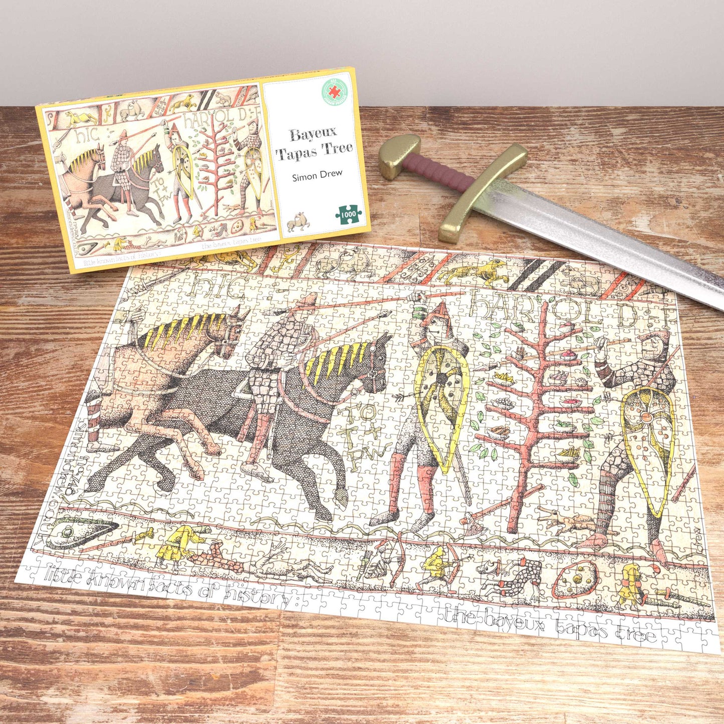 Bayeux Tapas Tree - Simon Drew - 1000 or 500 piece jigsaw puzzle