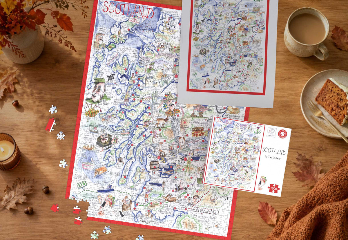 Map of Scotland - Tim Bulmer 1000 Piece Jigsaw Puzzle