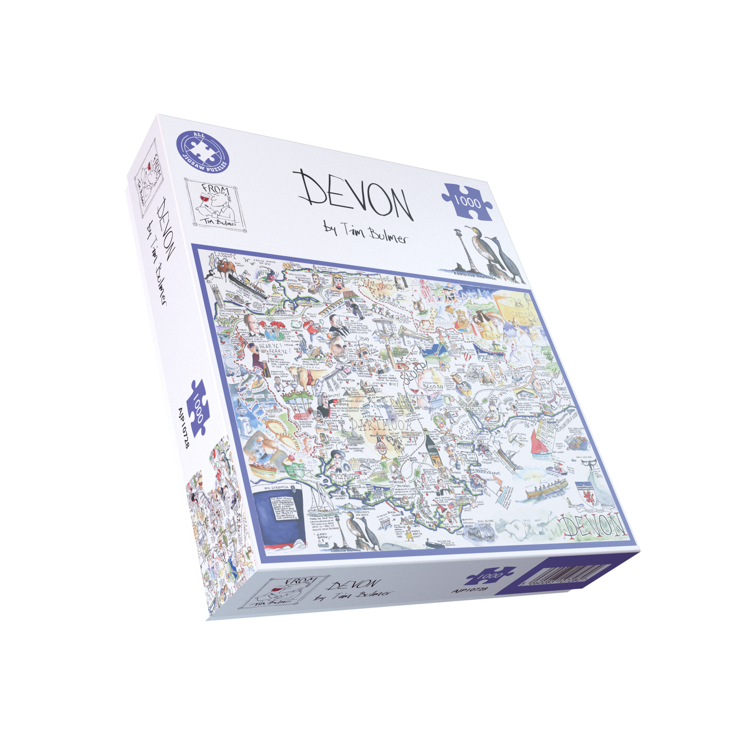 Map of Devon - Tim Bulmer 1000 Piece Jigsaw Puzzle