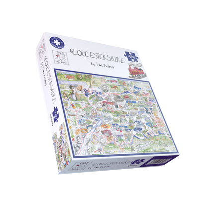 Map of Gloucestershire - Tim Bulmer 1000 Piece Jigsaw Puzzle