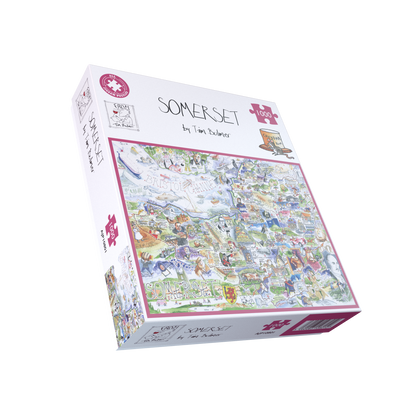 Map of Somerset - Tim Bulmer 1000 Piece Jigsaw Puzzle