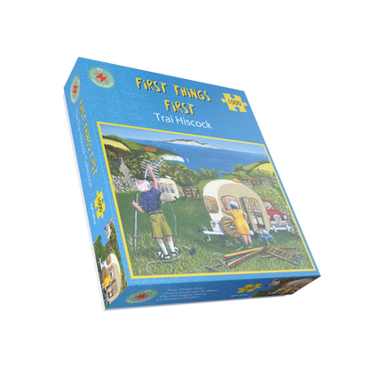 First Things First - The Camping Collection - Trai Hiscock 1000 or 500 Piece Jigsaw Puzzle