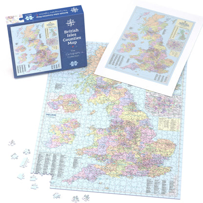 British Isles County Map 1000 Piece Jigsaw Puzzle