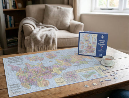 British Isles County Map 1000 Piece Jigsaw Puzzle