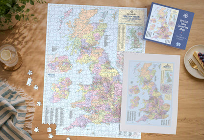 British Isles County Map 1000 Piece Jigsaw Puzzle