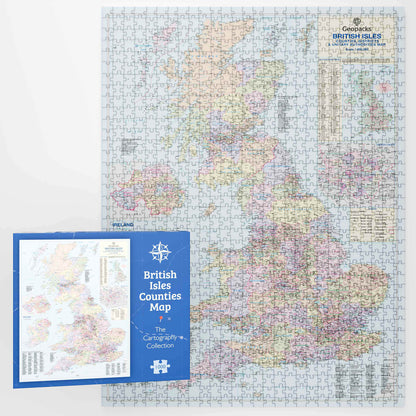 British Isles County Map 1000 Piece Jigsaw Puzzle