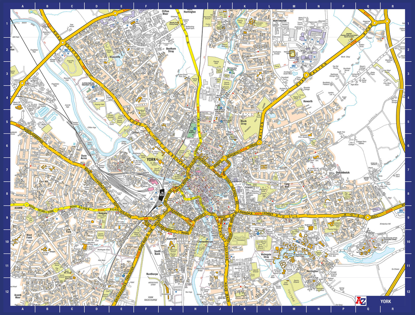 A-Z Map of  York 1000 or 300 Piece Jigsaw