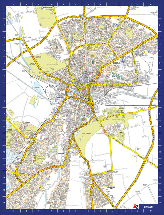 A-Z Map of  Lincoln 1000 Piece Jigsaw