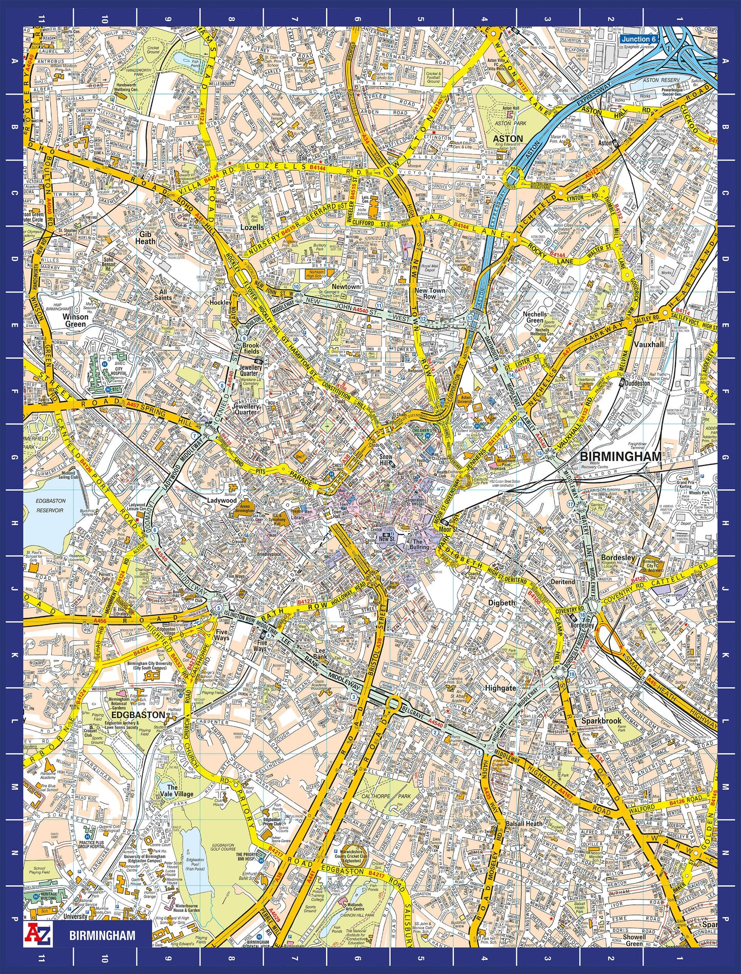 A-Z Map of  Birmingham 1000 Piece Jigsaw