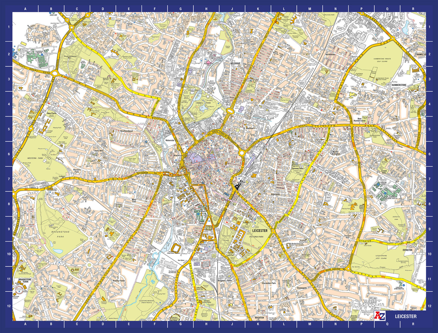 A-Z Map of  Leicester 1000 Piece Jigsaw