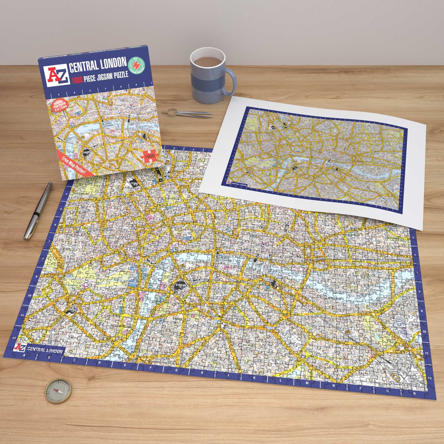 A-Z Map of  London 1000 or 300 Piece Jigsaw