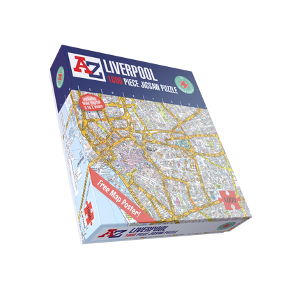 A-Z Map of  Liverpool 1000 Piece Jigsaw