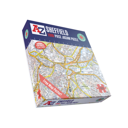 A-Z Map of  Sheffield 1000 Piece Jigsaw