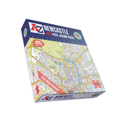 A-Z Map of  Newcastle 1000 Piece Jigsaw