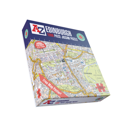 A-Z Map of  Edinburgh 1000 Piece Jigsaw