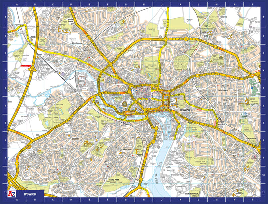 A-Z Map of  Ipswich 1000 Piece Jigsaw