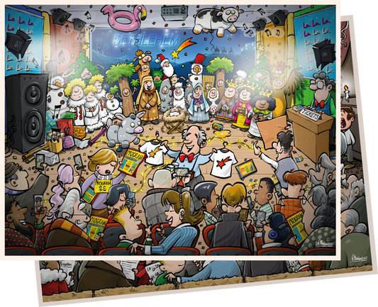 PRE-ORDER Djigsaw Vu  at the Nativity 2 x 1000 Piece Jigsaw Puzzle Set