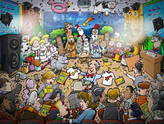 PRE-ORDER Djigsaw Vu  at the Nativity 2 x 1000 Piece Jigsaw Puzzle Set