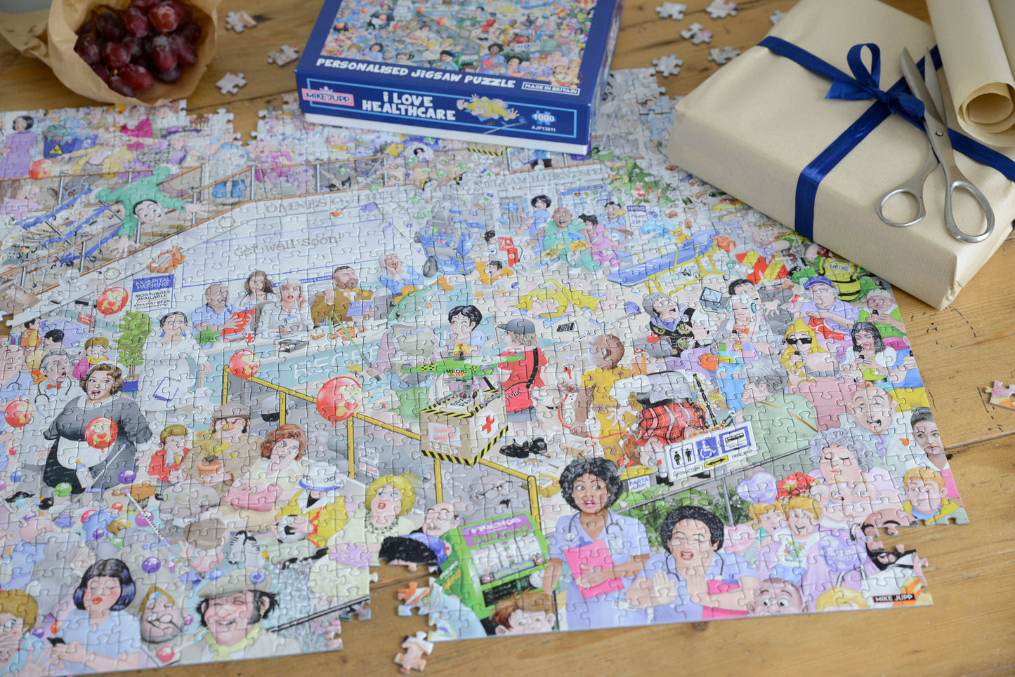 Mike Jupp's I Love Healthcare Personalised Message Jigsaw Puzzle