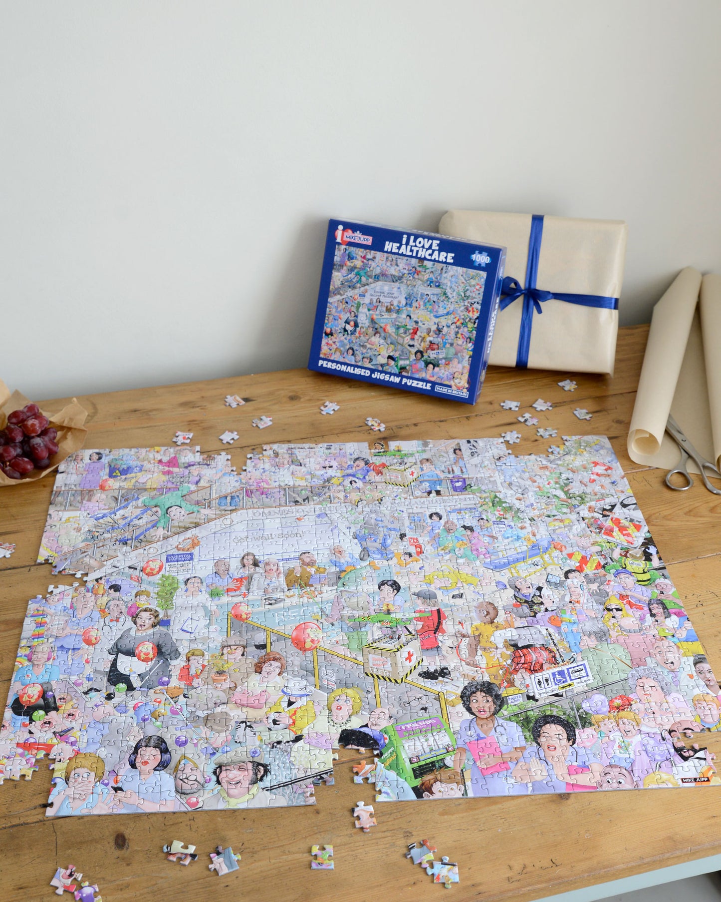 Mike Jupp's I Love Healthcare Personalised Message Jigsaw Puzzle