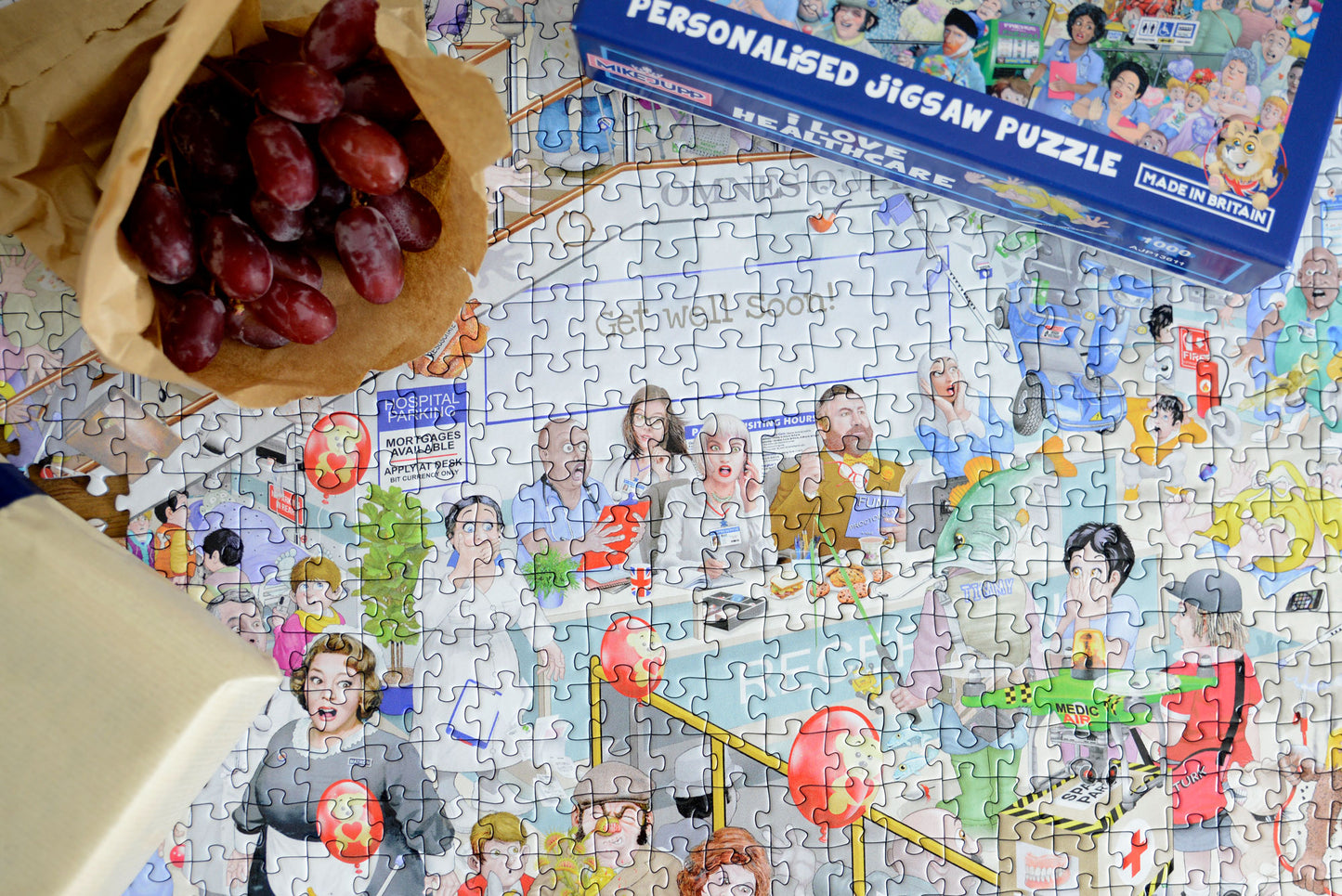Mike Jupp's I Love Healthcare Personalised Message Jigsaw Puzzle