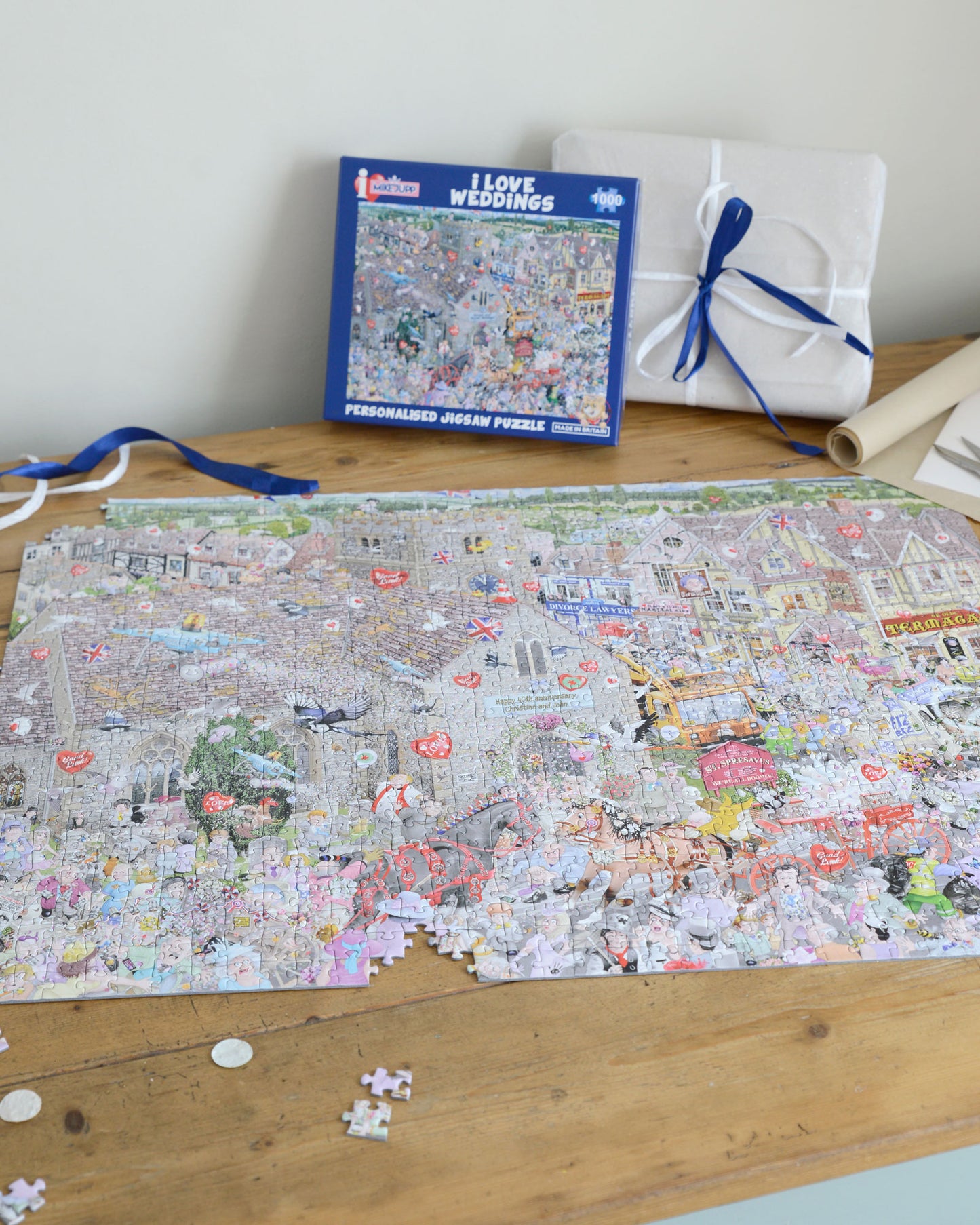 Mike Jupp's I Love Weddings' Personalised Message Jigsaw Puzzle