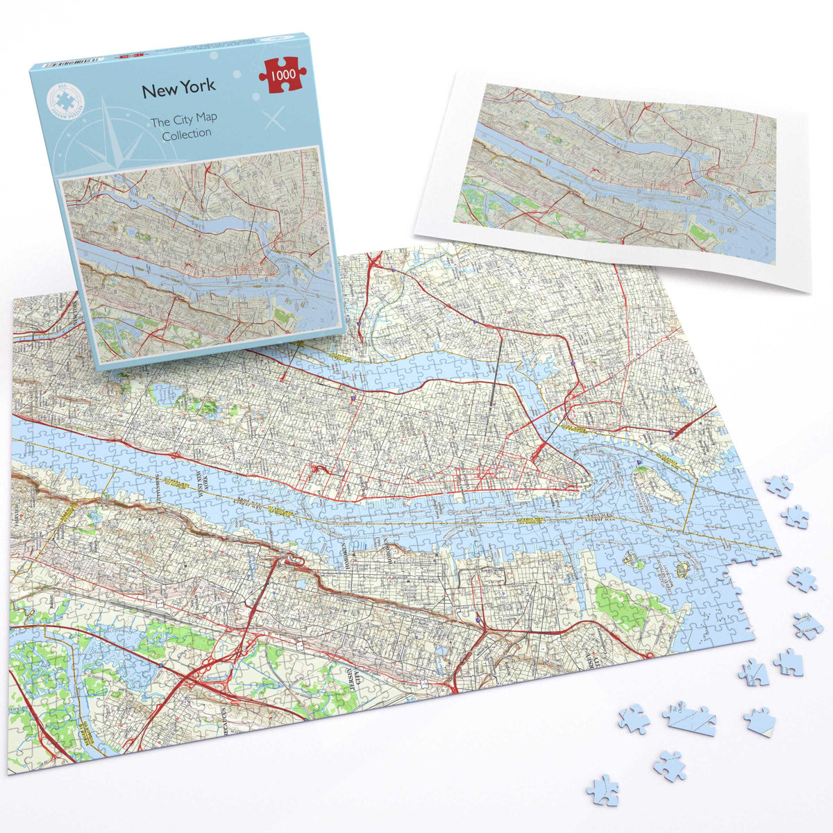 New York City Map 1000 Piece Jigsaw Puzzle