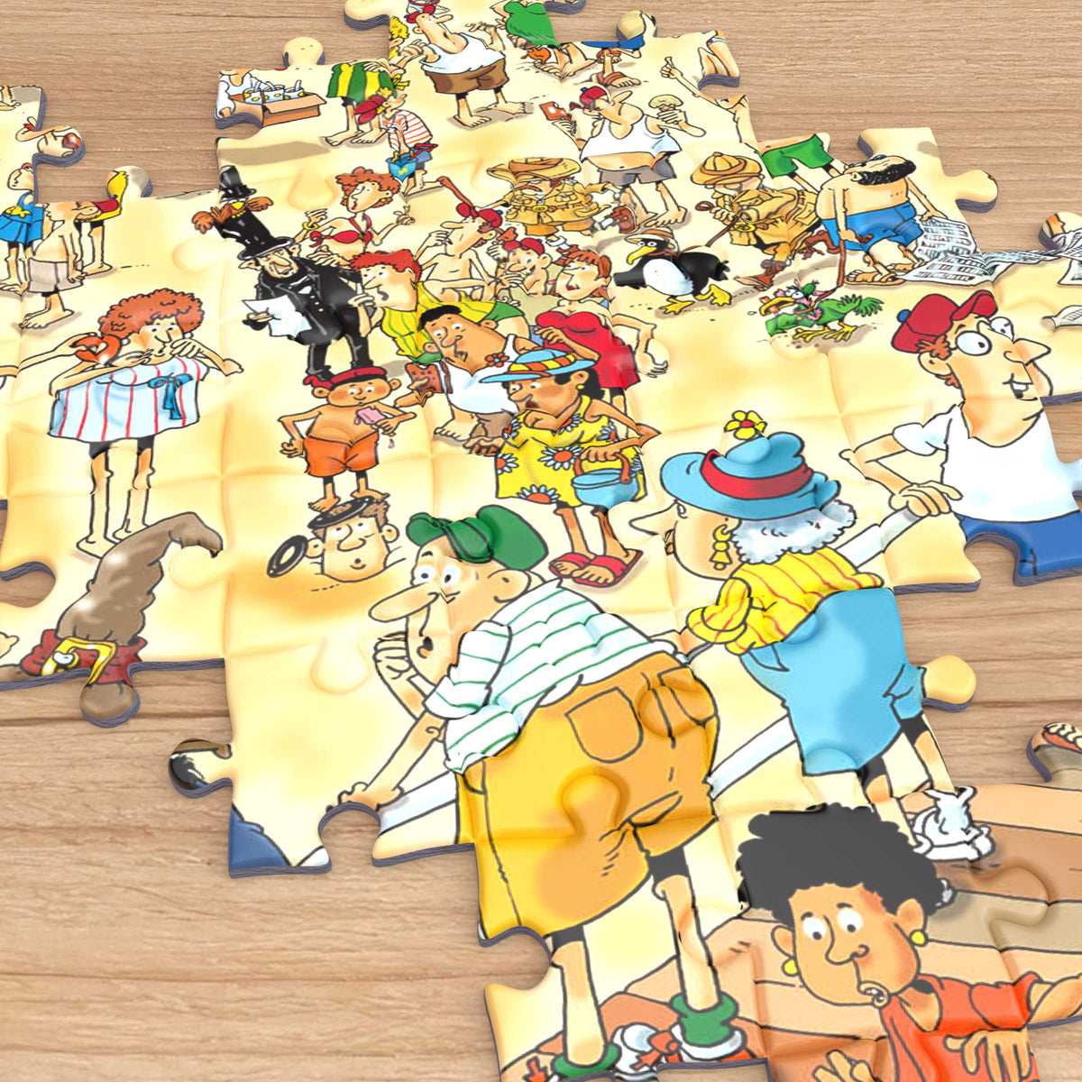 Day at the Beach - Len Epstein 1000 or 500XL Piece Jigsaw Puzzle
