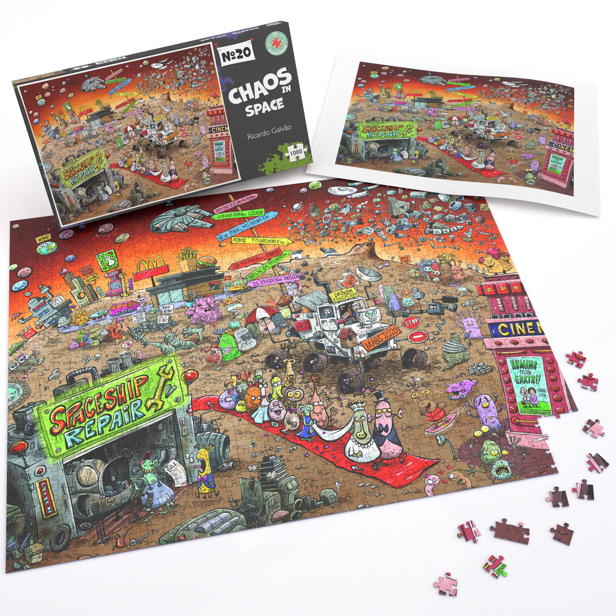 Chaos in Space 1000  Piece Jigsaw Puzzle - Chaos no. 20