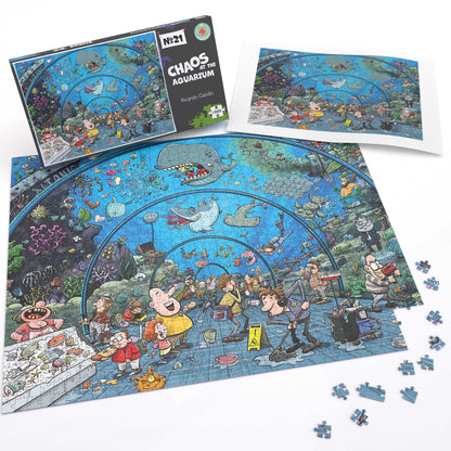 Chaos at the Aquarium 500 or 1000 Piece Jigsaw Puzzle - Chaos no. 21