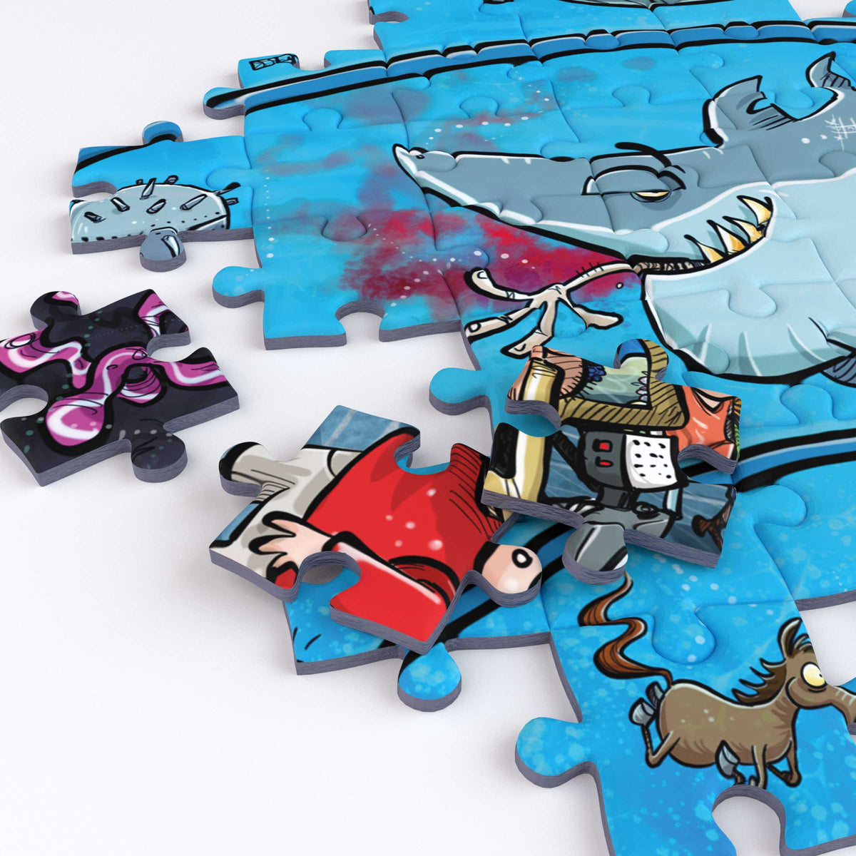 Chaos at the Aquarium 500 or 1000 Piece Jigsaw Puzzle - Chaos no. 21