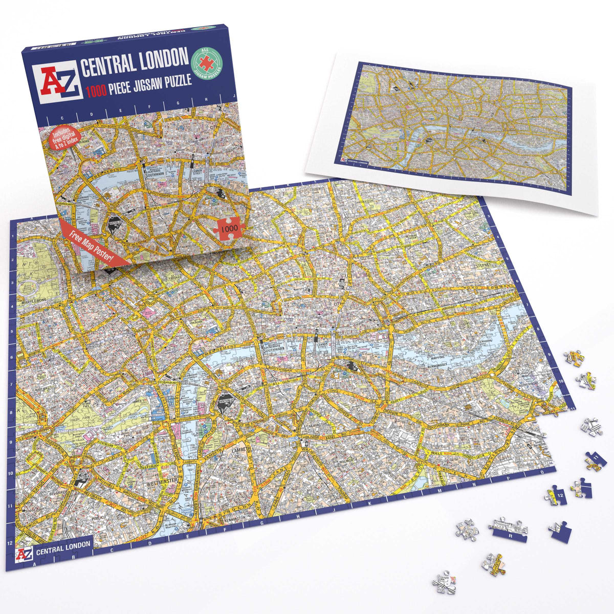A-Z Map of  London 1000 or 300 Piece Jigsaw