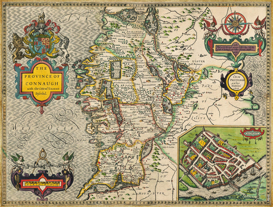 Connacht Historical Map 1000 Piece Jigsaw Puzzle (1610)