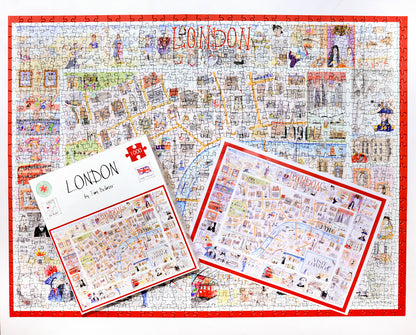 Map of London - Tim Bulmer 1000 Piece Jigsaw Puzzle