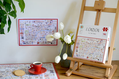 Map of London - Tim Bulmer 1000 Piece Jigsaw Puzzle