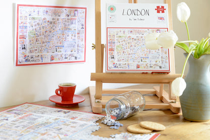 Map of London - Tim Bulmer 1000 Piece Jigsaw Puzzle