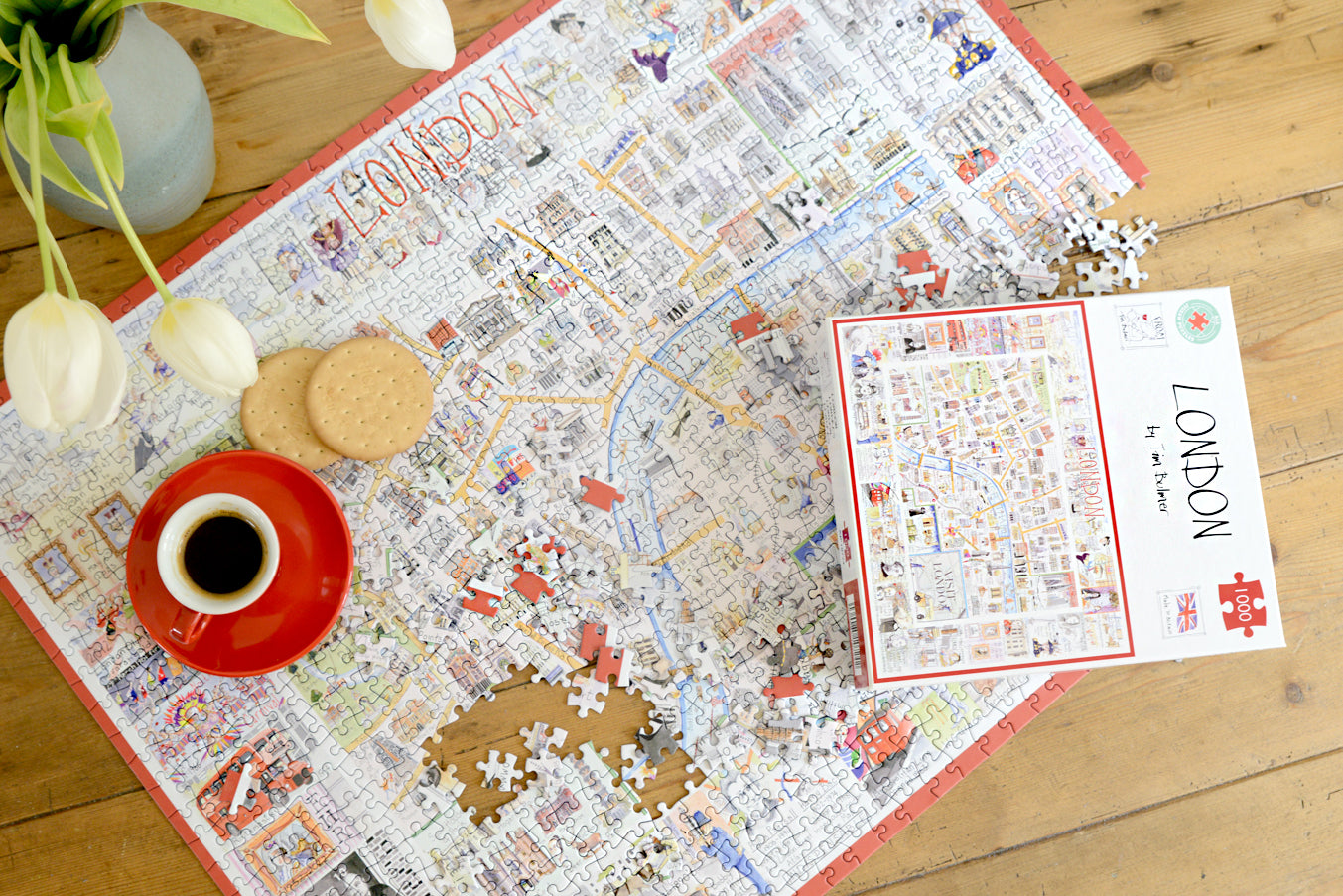 Map of London - Tim Bulmer 1000 Piece Jigsaw Puzzle