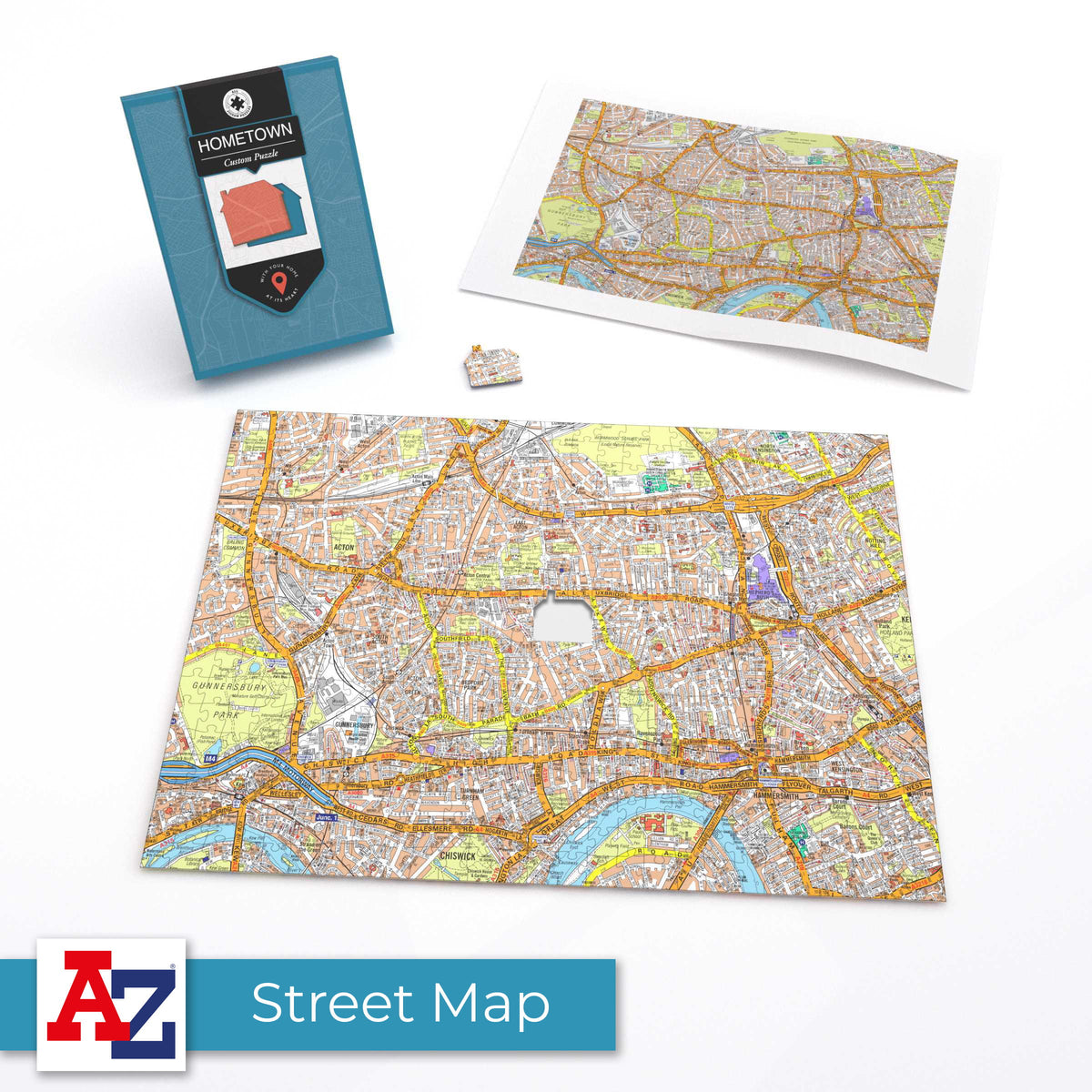 Hometown UK Personalised Map Jigsaw Puzzle