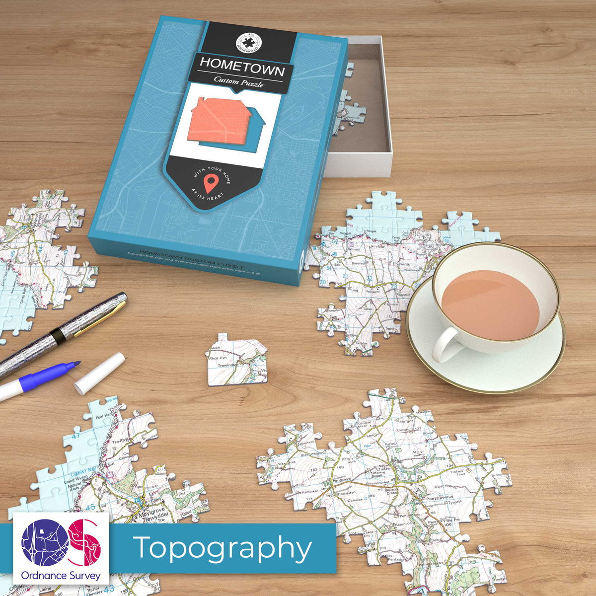 Hometown UK Personalised Map Jigsaw Puzzle
