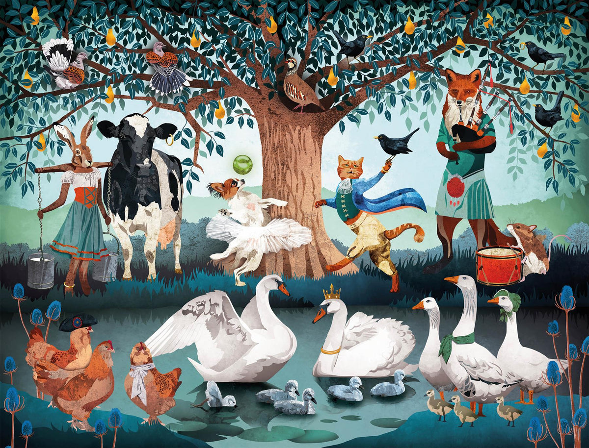 The 12 Days of Christmas 1000 & 500 Piece Jigsaw Puzzle