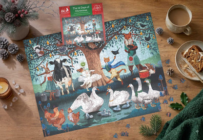 The 12 Days of Christmas 1000 & 500 Piece Jigsaw Puzzle