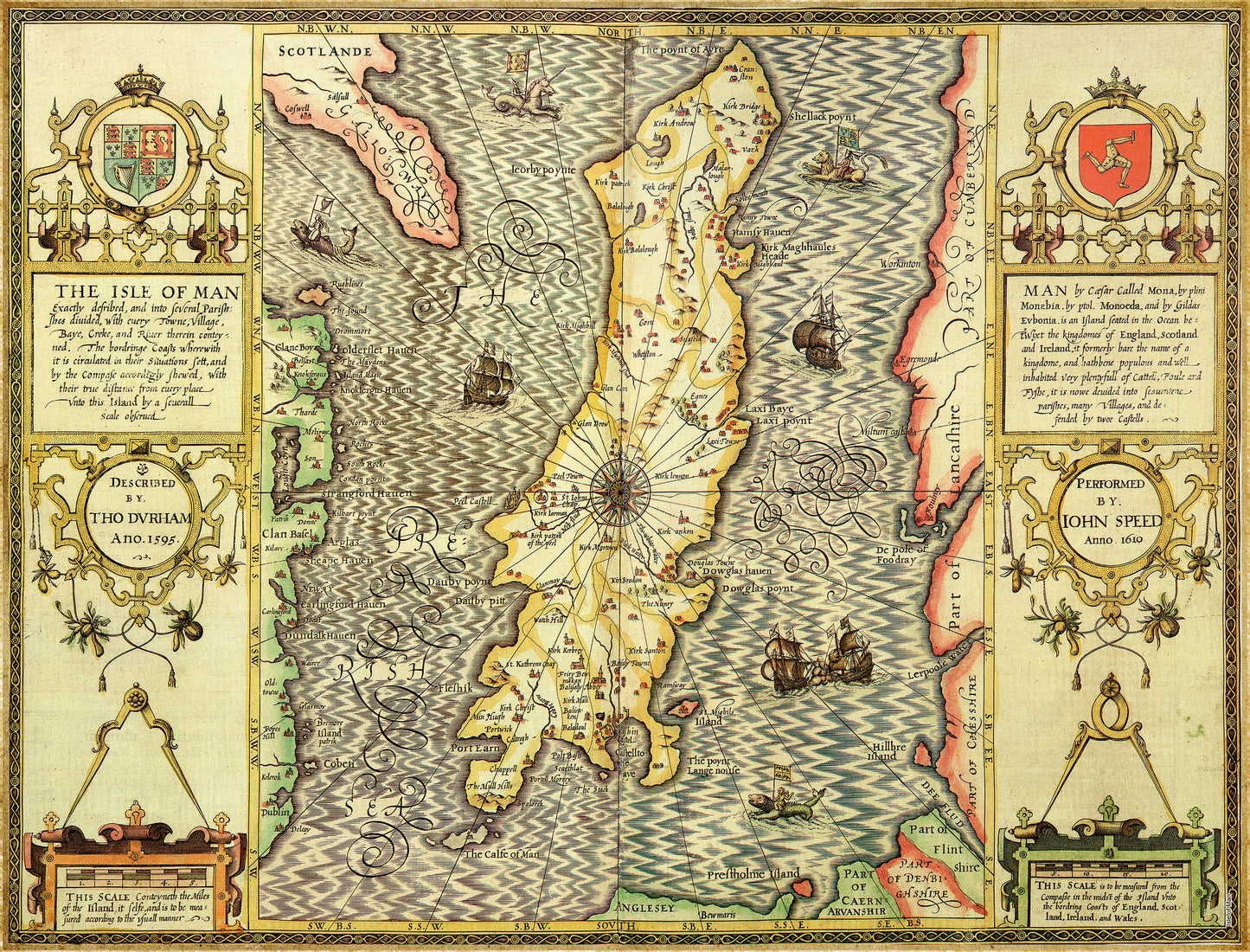 Isle of Man Historical Map 1000 Piece Jigsaw Puzzle (1610)