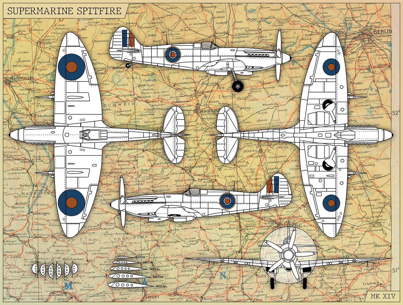 PRE-ORDER Imperial War Museums Spitfire 90th Anniversary 1000 Piece Jigsaw Puzzle